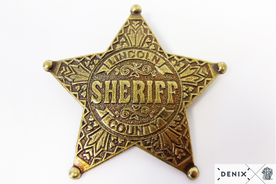 American Western Viejo Oeste Lawman Lincoln County Sheriff Badge Billy the Kid