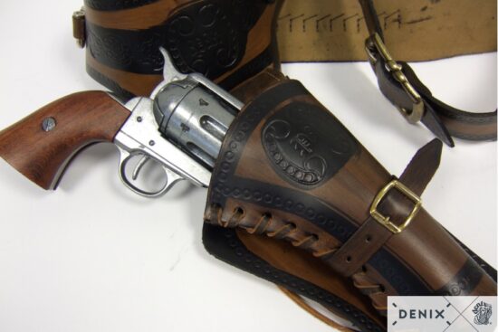 703-b-denix-leather-cartridge-belt-for-one-revolver